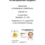 eHealth Masterthesis "Die Entwicklung der deutsche EPA im europäischen Vergleich", Autor: Thomas Hülse